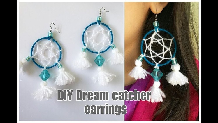 How to make dream catcher earring at home|DIY|easymaking