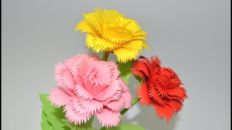 How to make paper rose flower | DIY Flower Tutorial