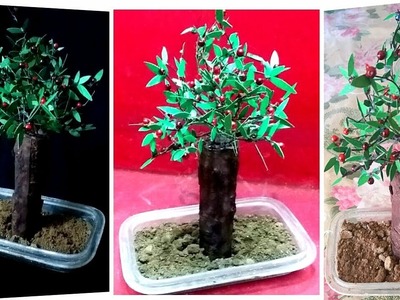 HOW TO MAKE PAPER TREE FOR KIDS EASY CRAFT (DIY MINIATURE)