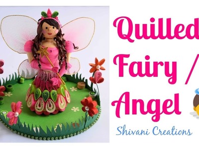How to make Quilling Fairy. Quilling Angel. DIY 3D Quilled Doll