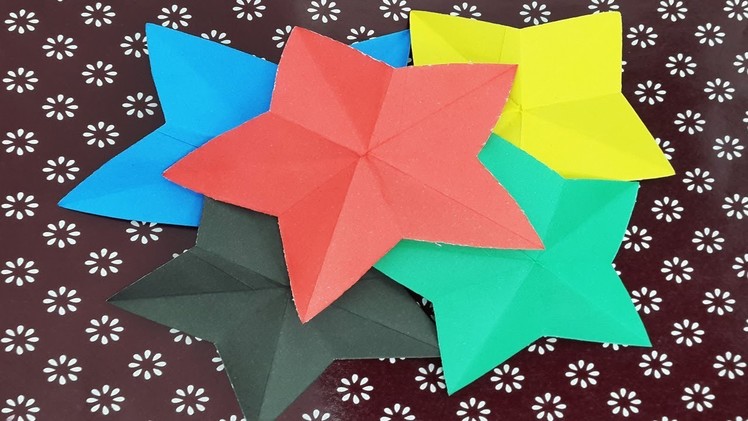 How to make Simple 3D Origami Paper Stars | STAR ORIGAMI | DIY Paper Craft Ideas, Videos & Tutorials
