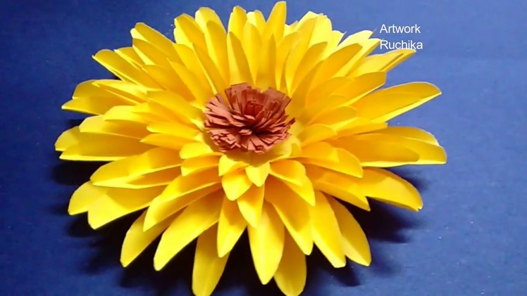 How to Make Yellow Paper Flower |  DIY-Paper Craft | Easy origami Flower