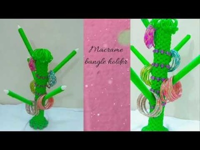 Macrame bangle holder.bangle holder handmade.macrame craft ideas