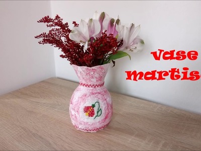 Make a vase with romanian martisor Tutorial.DIY Motifs Traditional. Recycled Plastic Bottle Craft