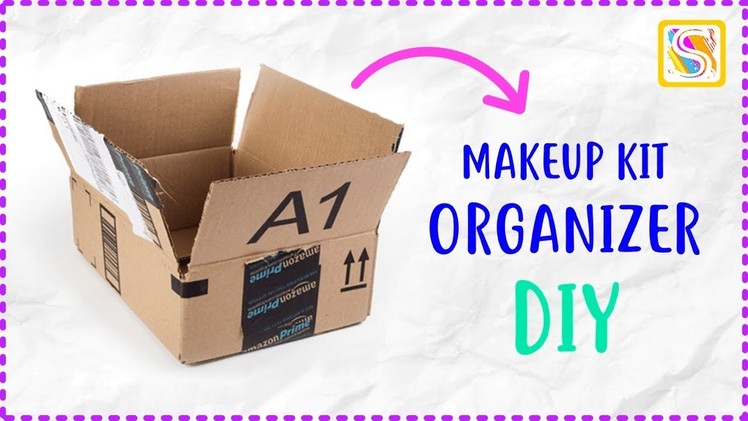 Makeup Organizer DIY from Waste Amazon Box Craft | Best Out of Waste Craft Ideas | Waste Box Ideas