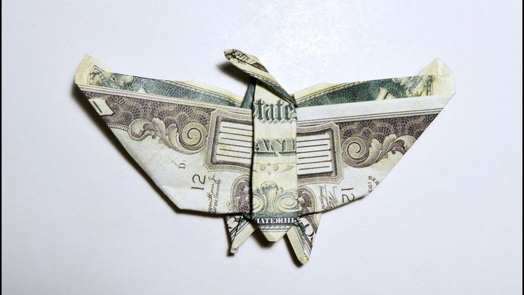 Money EAGLE Origami Dollar Tutorial DIY Folded No glue and tape