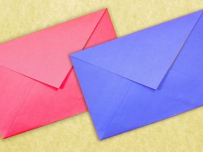 Paper Envelope Without Glue - How to Make an Envelope DIY [Easy Origami] With Color Paper