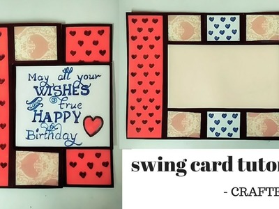 Swing card tutorial | diy birthday card | flip and fold card tutorial\diy mothers day card ideas