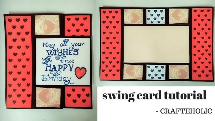 Swing card tutorial | diy birthday card | flip and fold card tutorial\diy mothers day card ideas