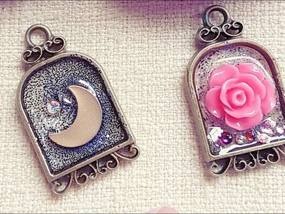 UV Resin Moon and Rose Open Bezel Charms | Watch Me Craft | DIY Tutorial