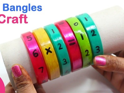 Waste Bangles craft Idea | Make Awesome Math Activity Project from Waste Bangles | Bangles reusing