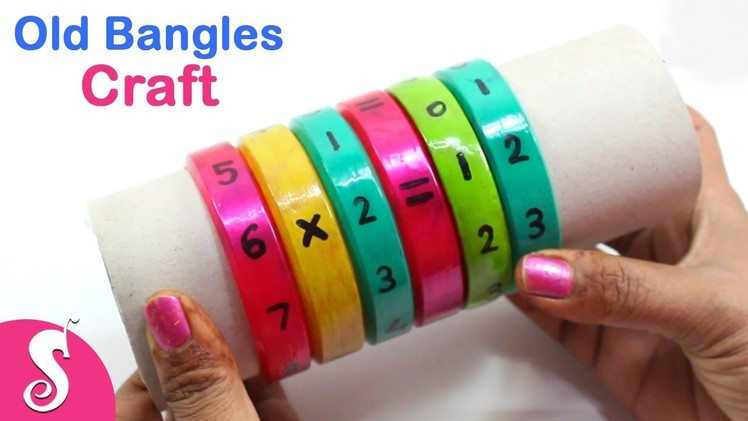 Waste Bangles craft Idea | Make Awesome Math Activity Project from Waste Bangles | Bangles reusing