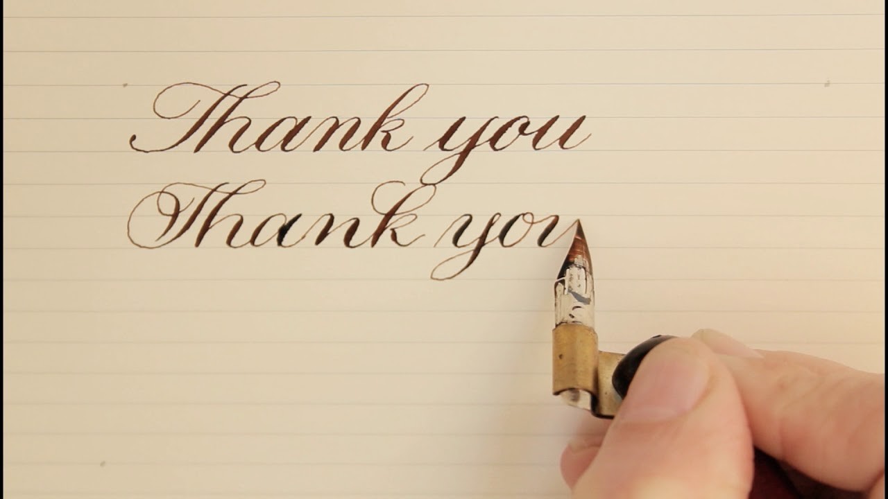 How To Write Thank You In Cursive Writing