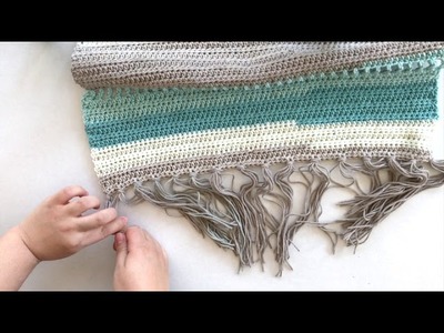Add Knotted Fringe To Crochet Tutorial