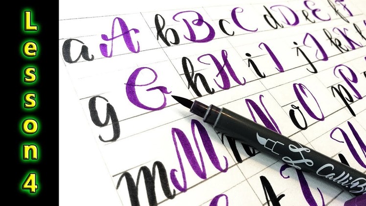 Beginner Brush pen handlettering Capital letters | How to Hand Letter