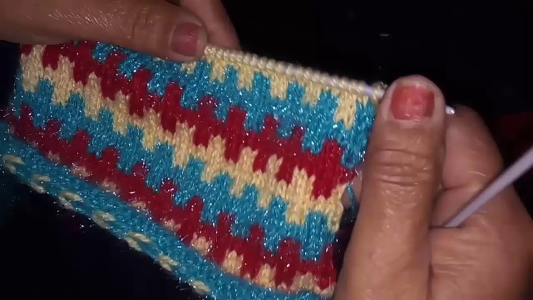 Beginners level Knitting pattern in Multi Colours | easy to make sweater design | only knit and purl