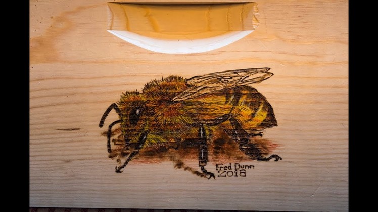 Burning MannLake Beehive with Pyrography How to Burn a Honey Bee Image