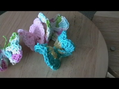 Crochet Butterfly, double crochet, simple crochet