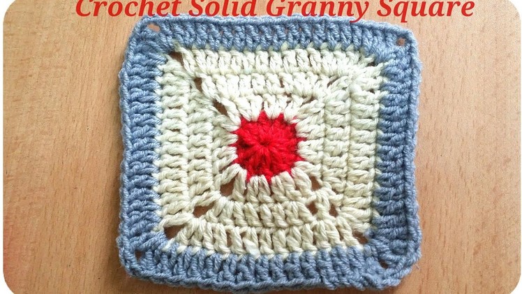 Crochet Solid Granny Squares Tutorial