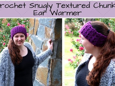 Crochet Textured Ear Warmer - Crochet Textured Chunky Ear Warmer