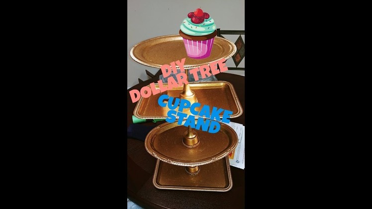 DIY Dollar Tree Cupcake Stand l Using Mod Podge and Glitter