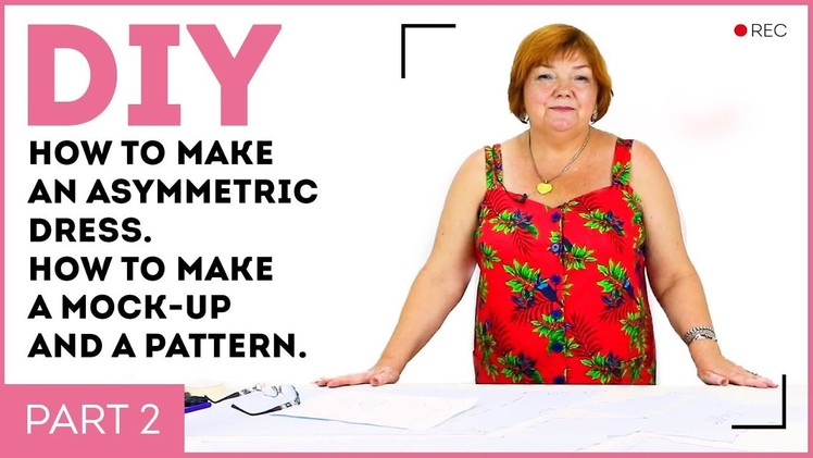 DIY: How to make an asymmetric dress. How to make a mock-up and a pattern.