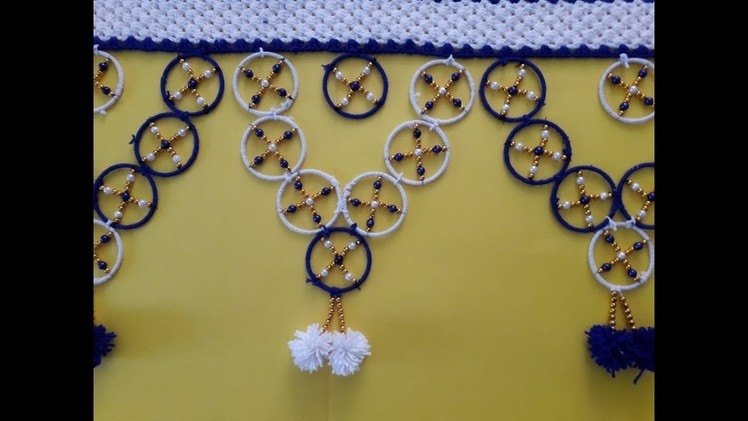 DIY - How to make Woolen Pearls Bangles || DIY Door Hanging Toran From Woolen Very easy Door Toran