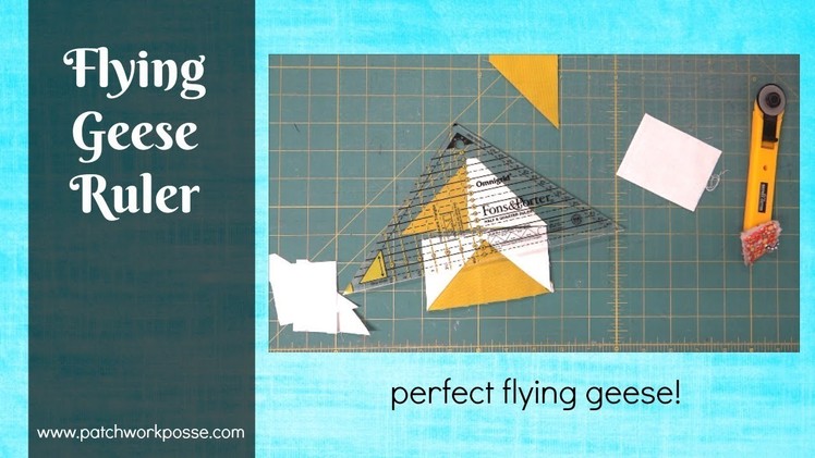 Flying Geese Ruler and How to Use it for perfect flying geese