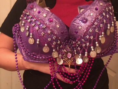 How I made my purple fantasy belly dance costume for cheap!!
