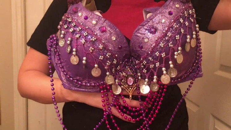 How I made my purple fantasy belly dance costume for cheap!!