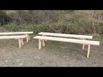 How to Build Rustic Wedding Benches