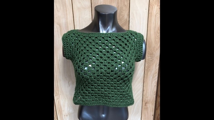 How To Crochet A Granny Square Crop Top | *Day 3* | 5 Days Of Granny Square Projects