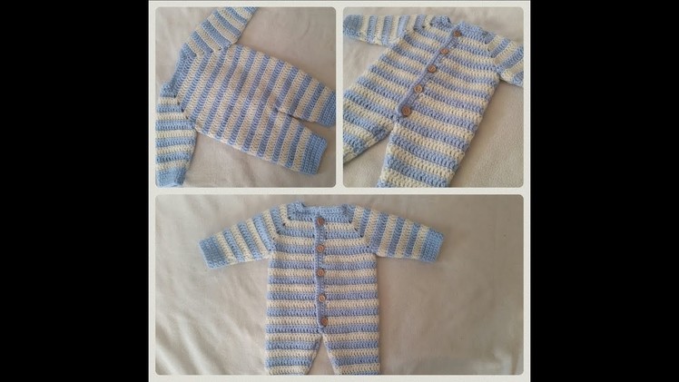 How to crochet an overall for babies part 4. 6 by BerlinCrochet
