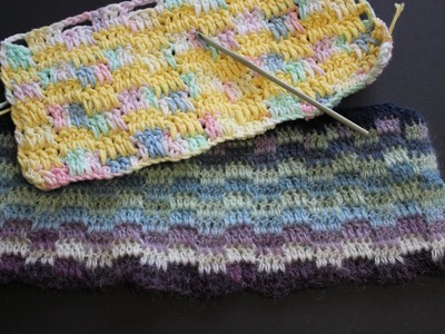 How to Crochet Buffalo Check Crochet Boucan Stitch.Plaid Crochet Stitch