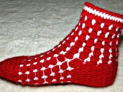 How to Crochet Woollen Socks #4