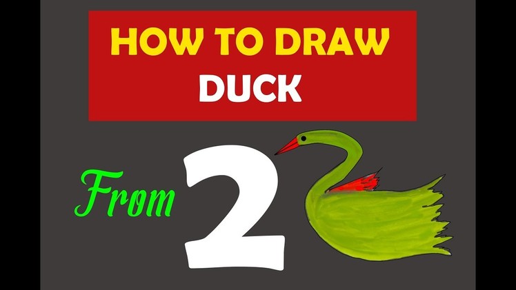 How to draw Duck from 2 l Fun Learning l Easy Steps