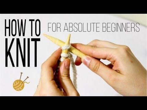 How to knit basics: cast on, knit stitch (k). For absolute beginners