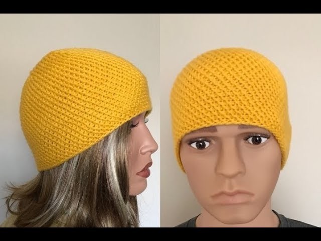 How to Knit Diagonal Stitch Beanie Hat Pattern #671│by ThePatternFamily
