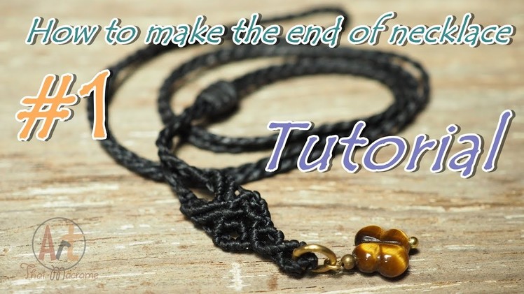 How to make a macrame sliding knot and end of the necklace