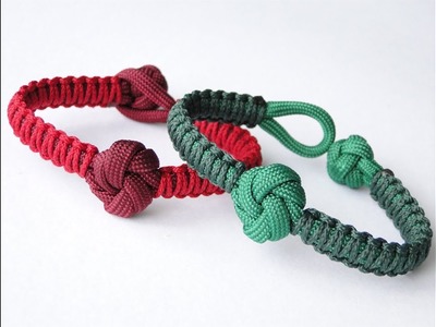 How to Make a Mandala Knot and Loop Closure.Micro Cord Cobra Weave Paracord Bracelet