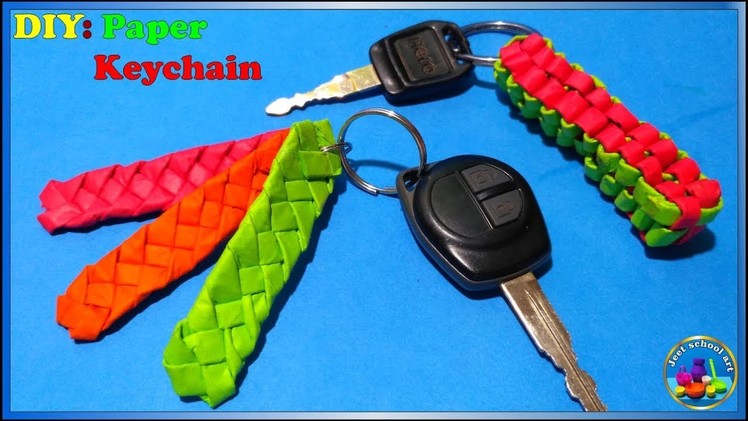 How to make a Paper keychain. पेपर से सुंदर से कीचेन (keychain) बनाइये।