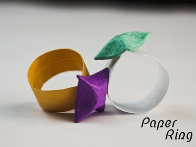 How to make a paper Ring - Origami Ring - Paper Crafts