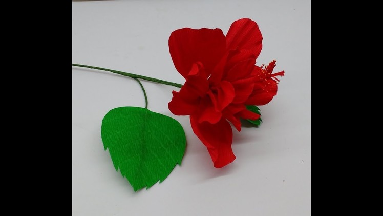 How to make Crepe Paper flowers Double Hibiscus (flower # 253)