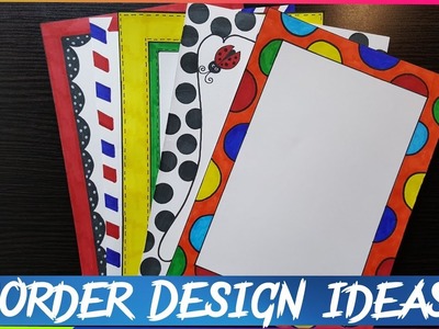 How to make easy page border | designs for assignment | school project