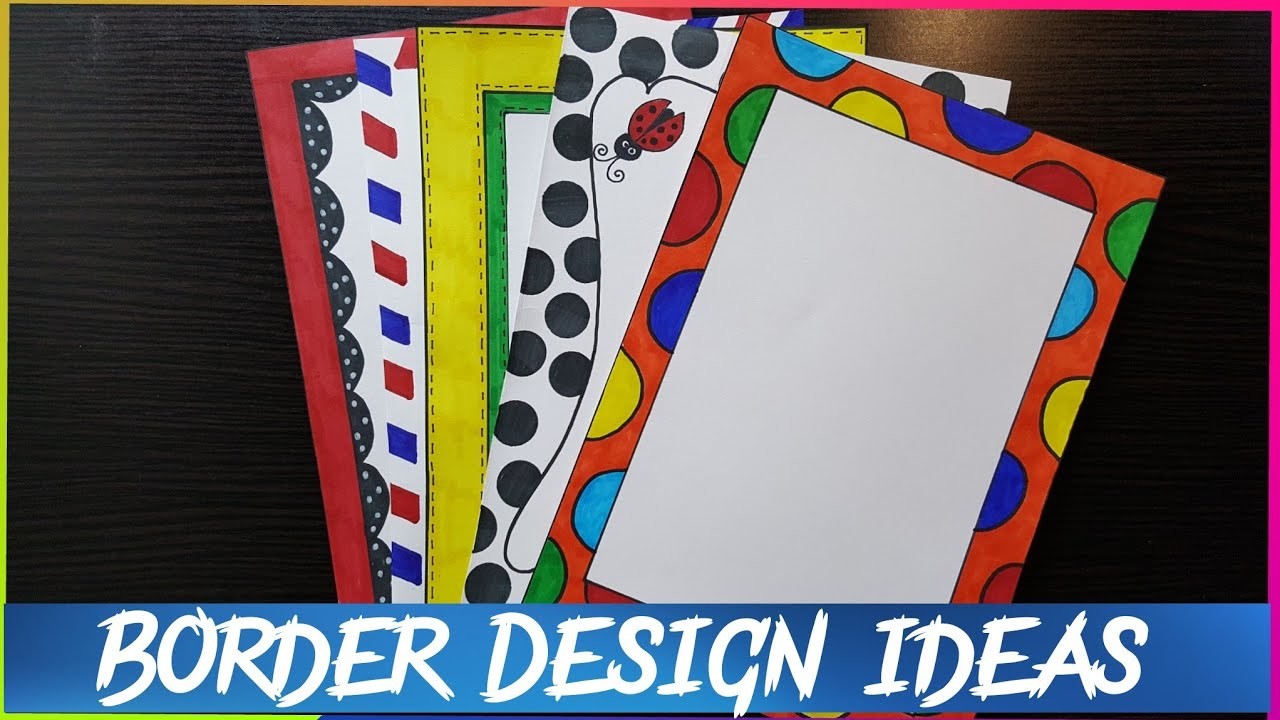 How to make easy page border | designs for assignment | school project