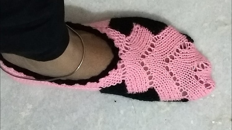 How to make Ladies knitting Boots. Very easy (हिन्दी में ) (Radhey Radhey)