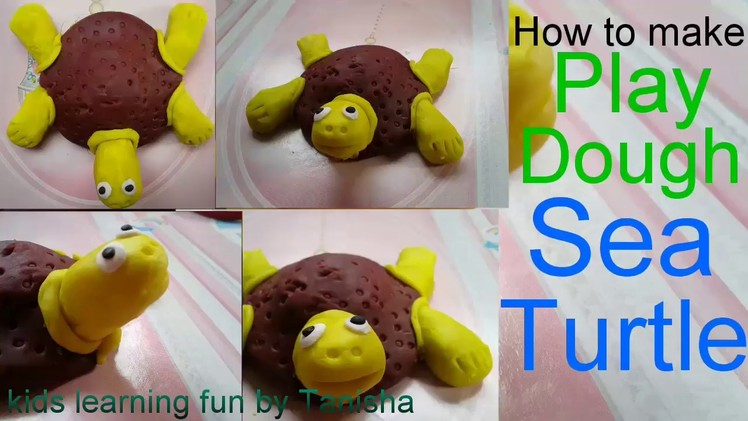 How to make sea turtle from playdough.Play-doh creations for kids.Playdoh craft by Tanisha [76]