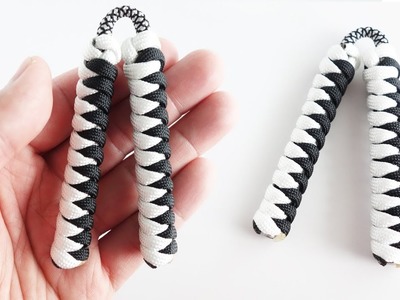 How to Make Snake Knot Paracord Mini Nunchucks | Skill Toy