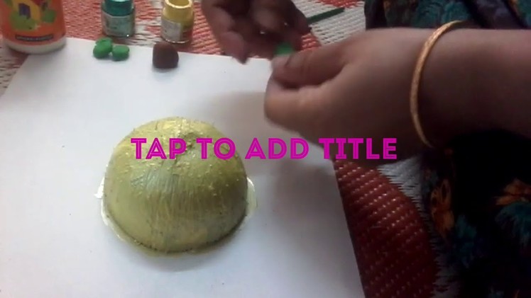 How to make star tortoise with coconut shell and claydough! - 4