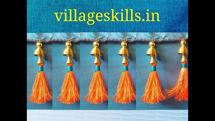 How to make very easy saree kuchu,saree tassels diy,silk thread saree tassels,saree kuchu design #42